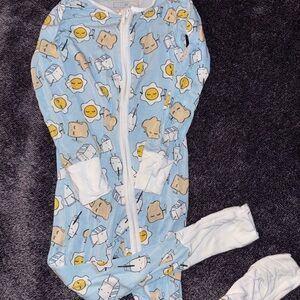 Little Sleepies blue eggs and toast.